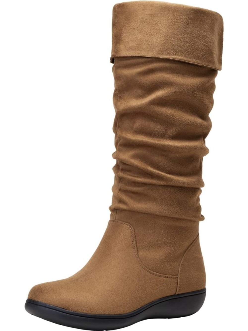 Stylish Women's Slouchy Flat Knee High Boots - Comfortable & Versatile Footwear